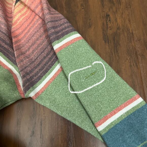 AVIATOR NATION Thunder Bolt Hoodie Multi Striped Full Zip Athleisure - Picture 9 of 13